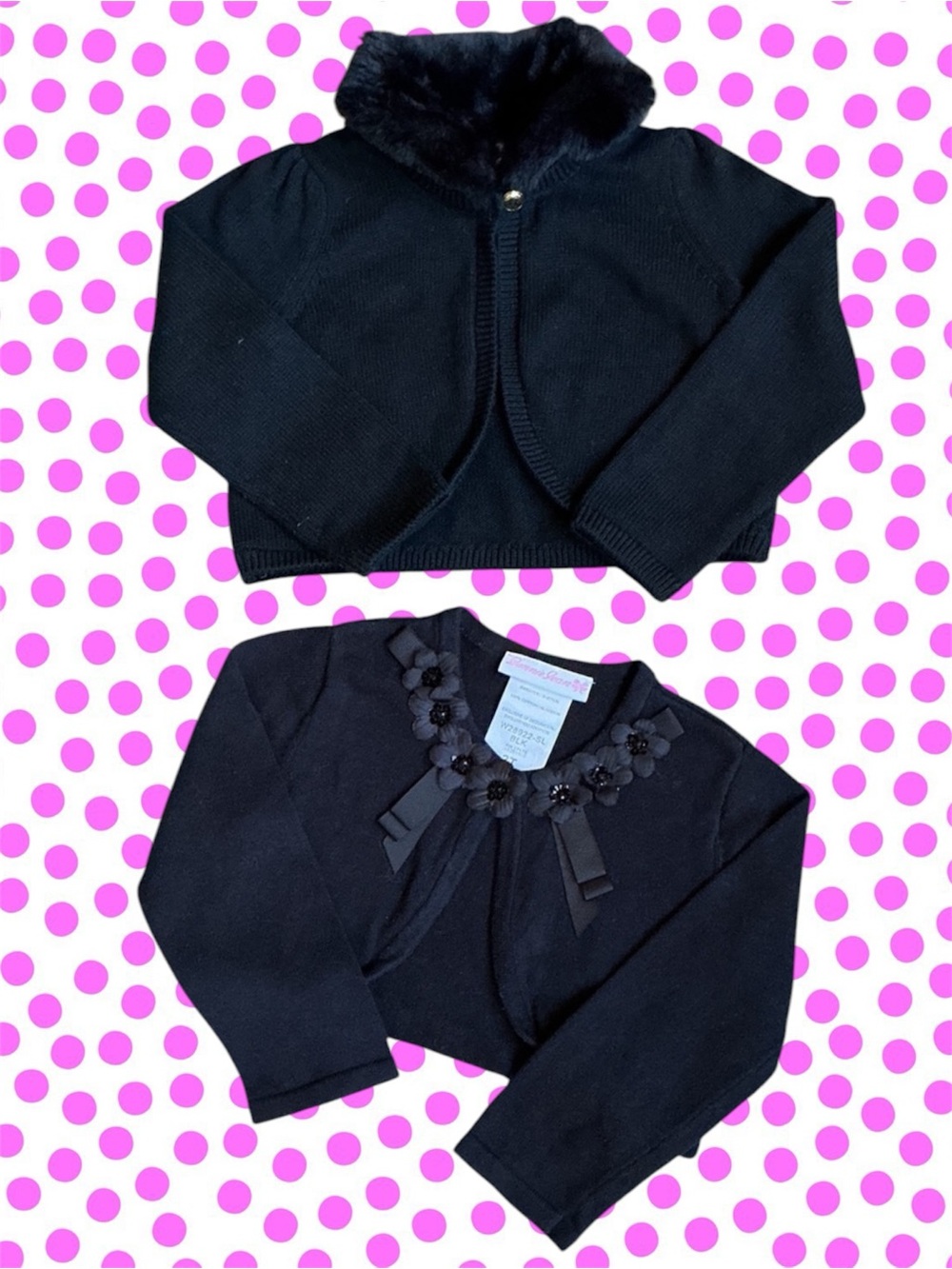 Girls -Sz 2T- Black Cardigans - Bundle of 2